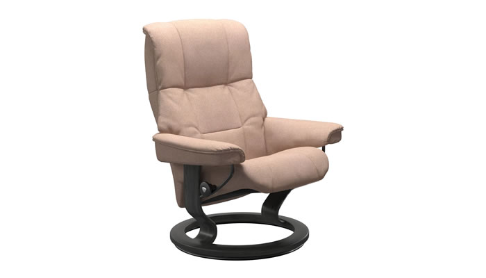 Stressless Mayfair Recliner Classic Base in Clover Light Burgundy Fabric